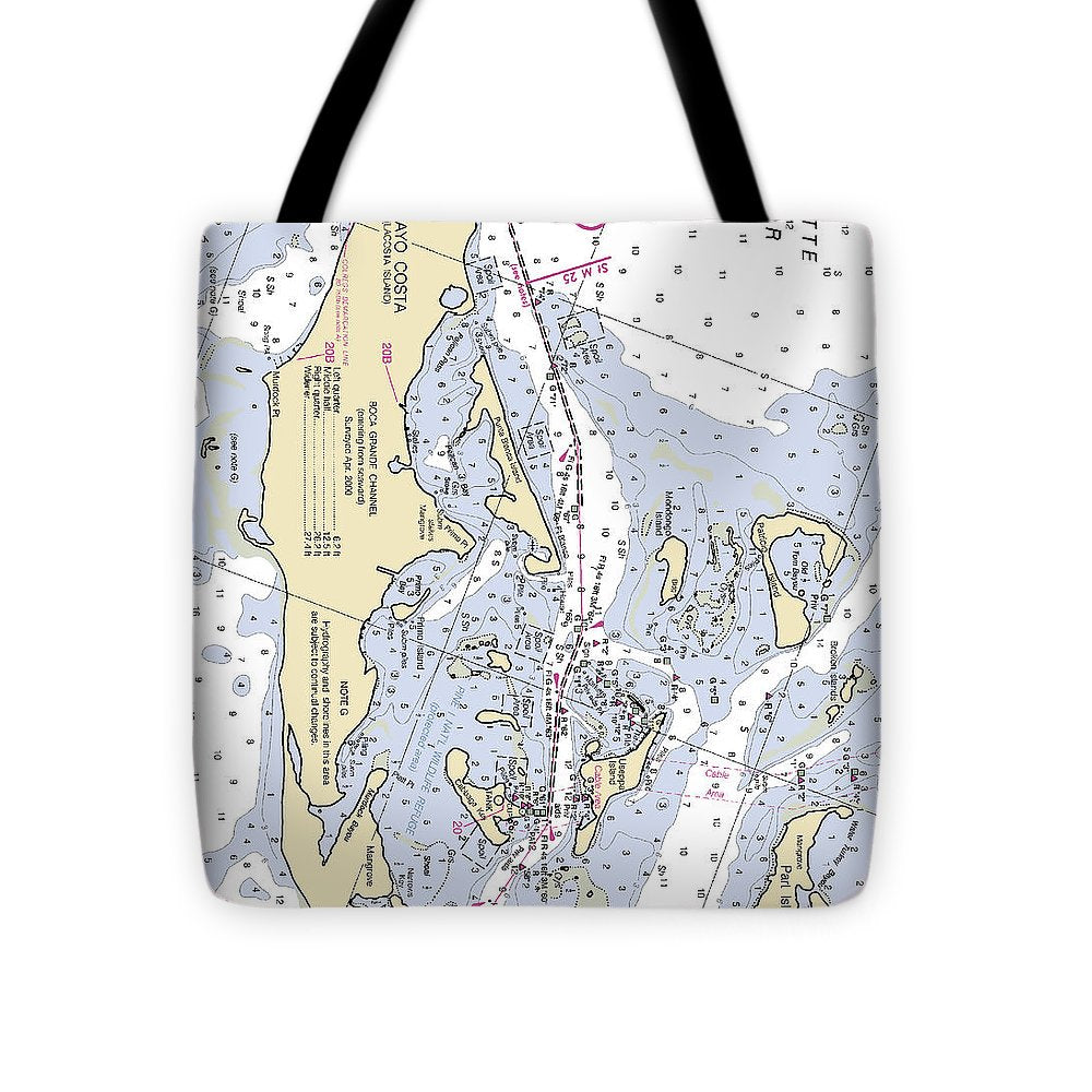 Useppa Island-florida Nautical Chart - Tote Bag