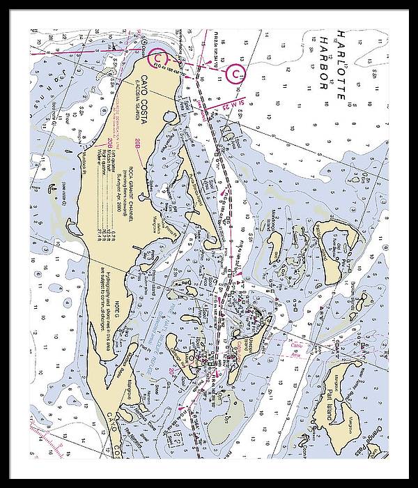 Useppa Island-florida Nautical Chart - Framed Print