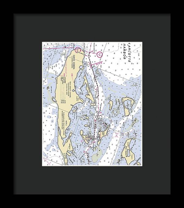 Useppa Island-florida Nautical Chart - Framed Print