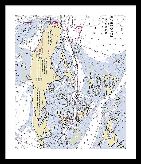 Useppa Island-florida Nautical Chart - Framed Print