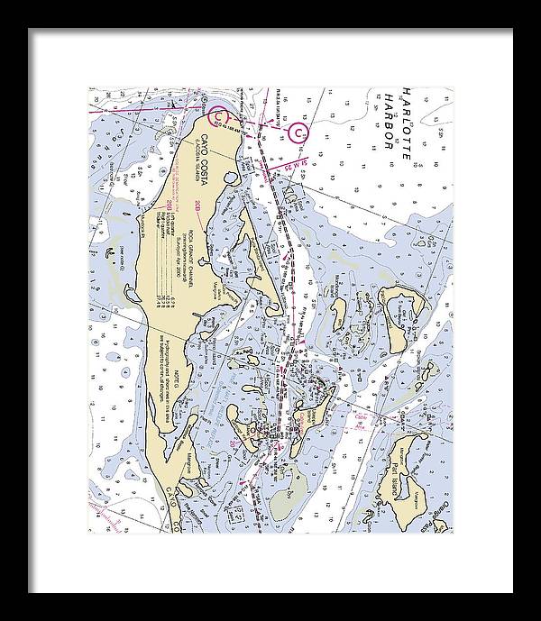 Useppa Island-florida Nautical Chart - Framed Print