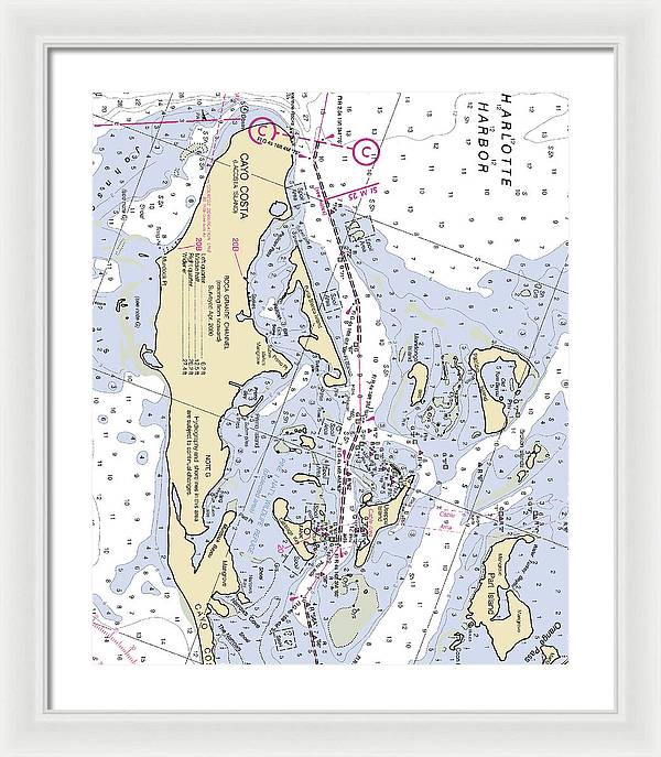 Useppa Island-florida Nautical Chart - Framed Print