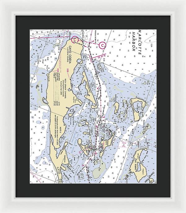 Useppa Island-florida Nautical Chart - Framed Print