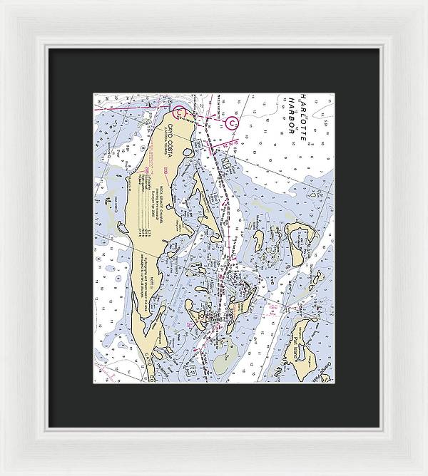 Useppa Island-florida Nautical Chart - Framed Print