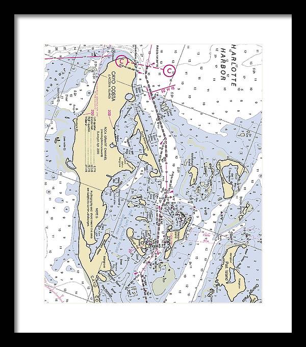 Useppa Island-florida Nautical Chart - Framed Print