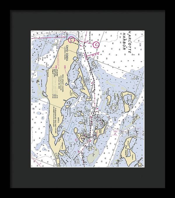 Useppa Island-florida Nautical Chart - Framed Print