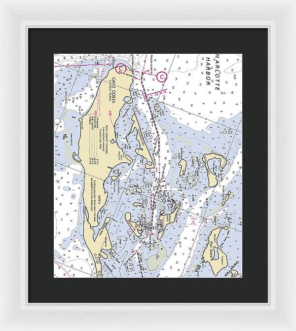 Useppa Island-florida Nautical Chart - Framed Print