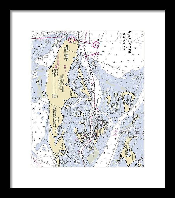 Useppa Island-florida Nautical Chart - Framed Print