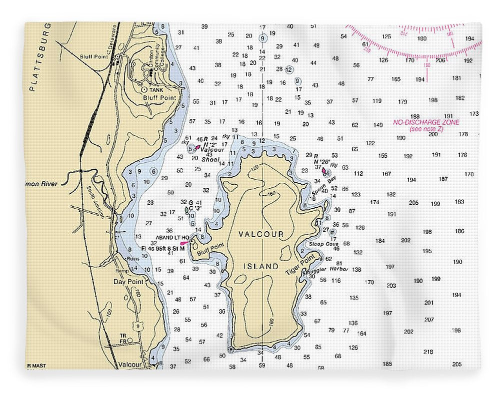 Valcour Island-lake Champlain  Nautical Chart - Blanket