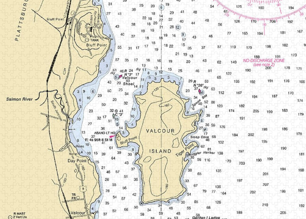 Valcour Island-lake Champlain  Nautical Chart - Puzzle