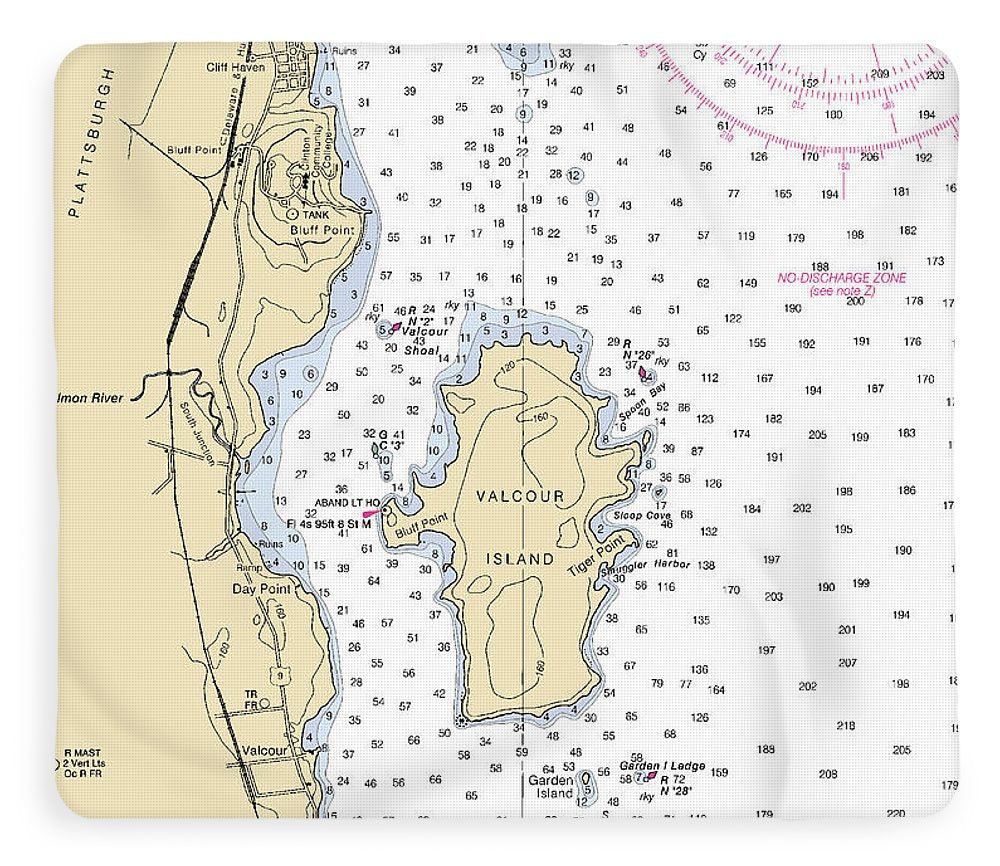 Valcour Island-lake Champlain  Nautical Chart - Blanket