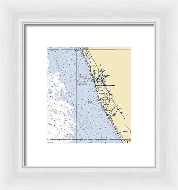 Venice-florida Nautical Chart - Framed Print