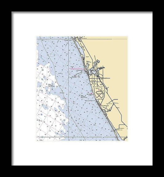 Venice-florida Nautical Chart - Framed Print