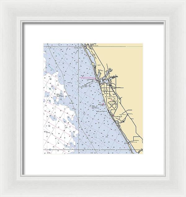 Venice-florida Nautical Chart - Framed Print