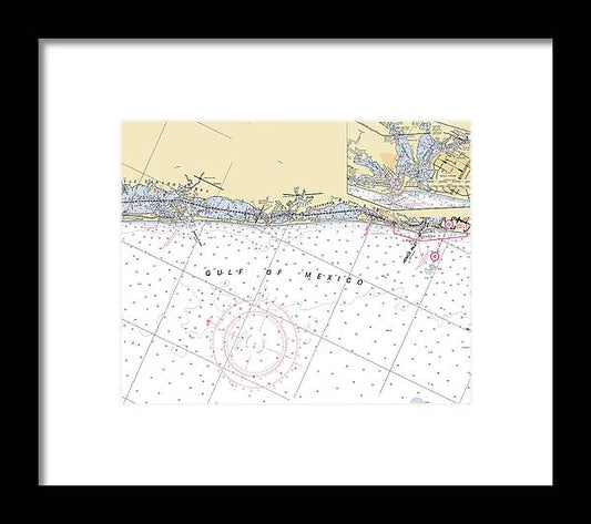 A beuatiful Framed Print of the Venice-Inlet -Florida Nautical Chart _V6 by SeaKoast