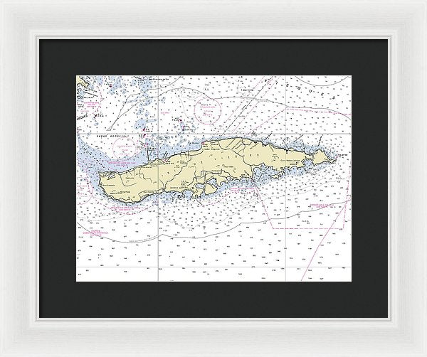 Virgin Gorda Virgin Islands Nautical Chart - Framed Print