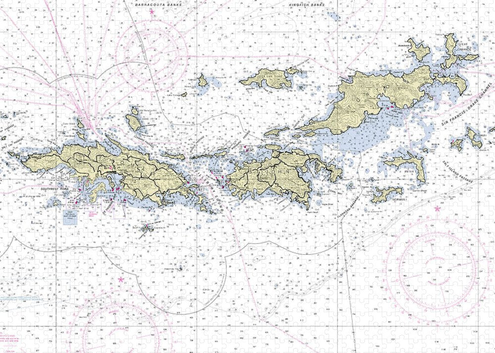 Virgin Islands Nautical Chart - Puzzle
