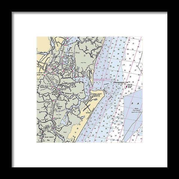 Wachapreague Inlet-virginia Nautical Chart - Framed Print