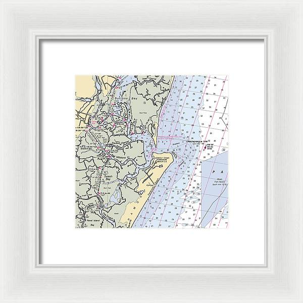 Wachapreague Inlet-virginia Nautical Chart - Framed Print