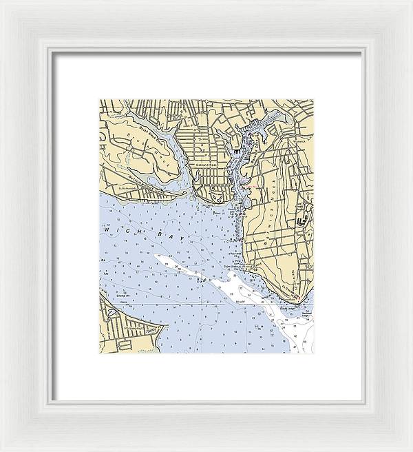 Warwick Cove-rhode Island Nautical Chart - Framed Print