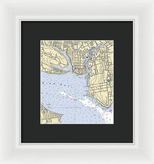 Warwick Cove-rhode Island Nautical Chart - Framed Print