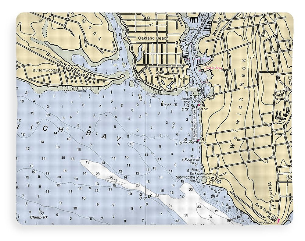 Warwick Cove-rhode Island Nautical Chart - Blanket