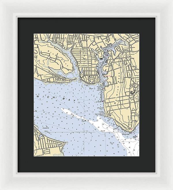 Warwick Cove-rhode Island Nautical Chart - Framed Print