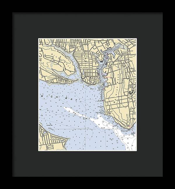 Warwick Cove-rhode Island Nautical Chart - Framed Print