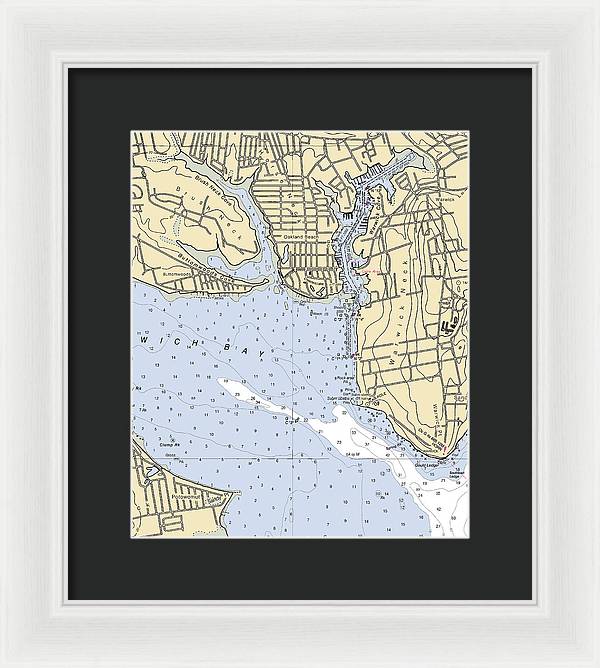 Warwick Cove-rhode Island Nautical Chart - Framed Print