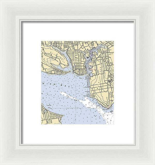 Warwick Cove-rhode Island Nautical Chart - Framed Print