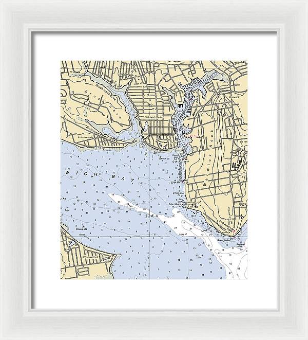 Warwick Cove-rhode Island Nautical Chart - Framed Print