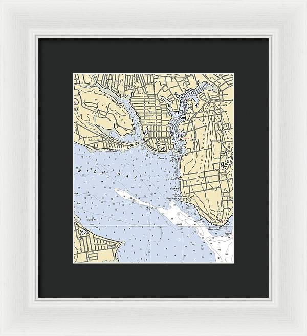 Warwick Cove-rhode Island Nautical Chart - Framed Print