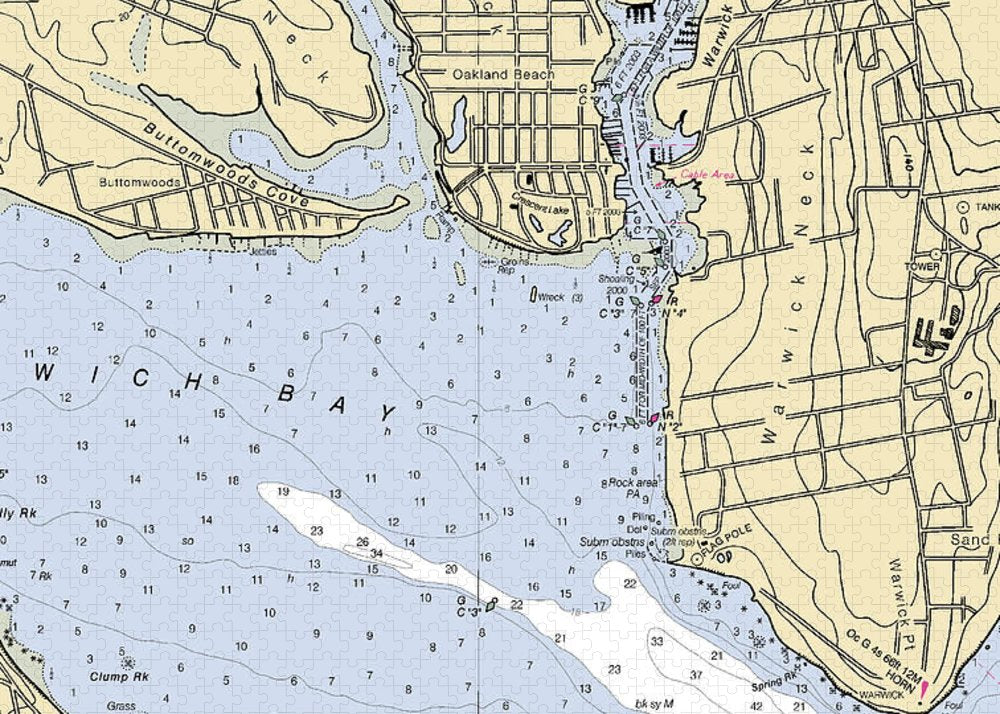 Warwick Cove-rhode Island Nautical Chart - Puzzle