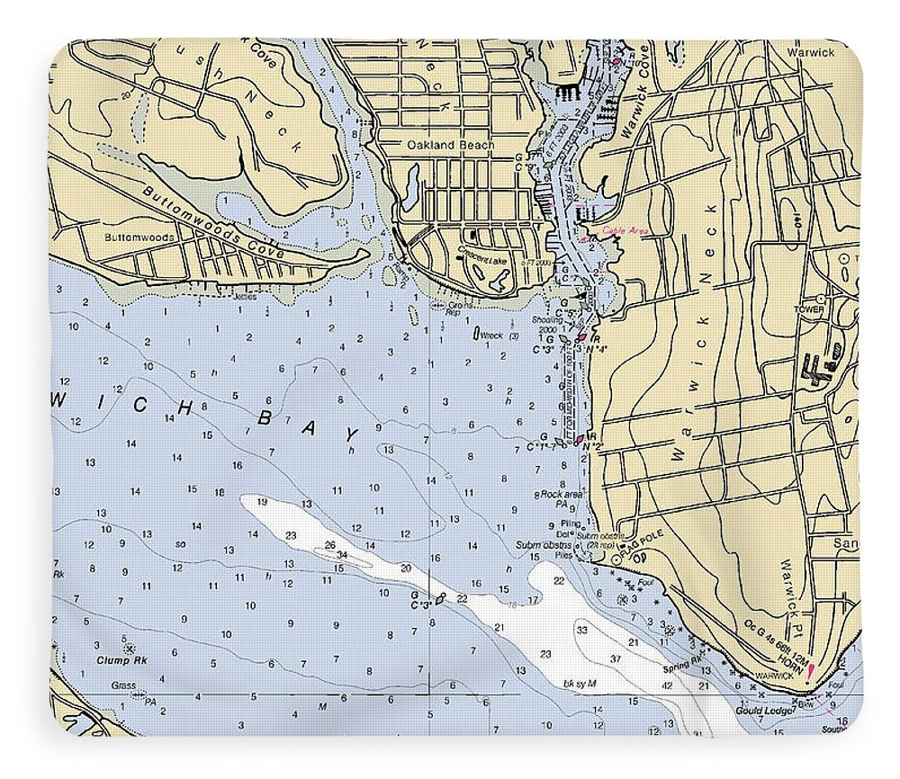 Warwick Cove-rhode Island Nautical Chart - Blanket