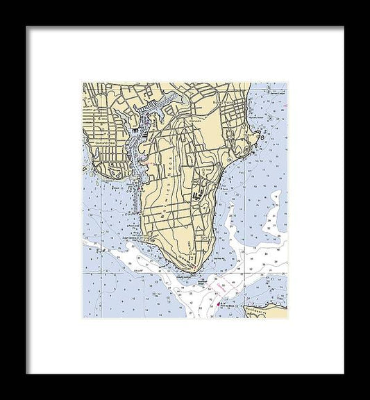 Warwick Neck-rhode Island Nautical Chart - Framed Print