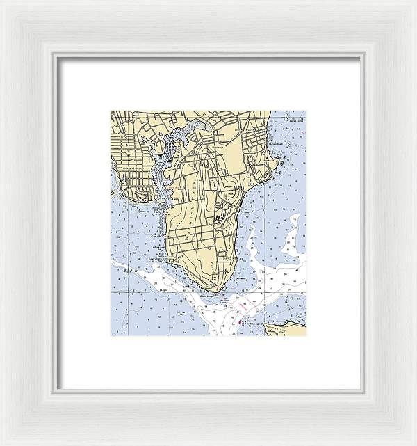 Warwick Neck-rhode Island Nautical Chart - Framed Print