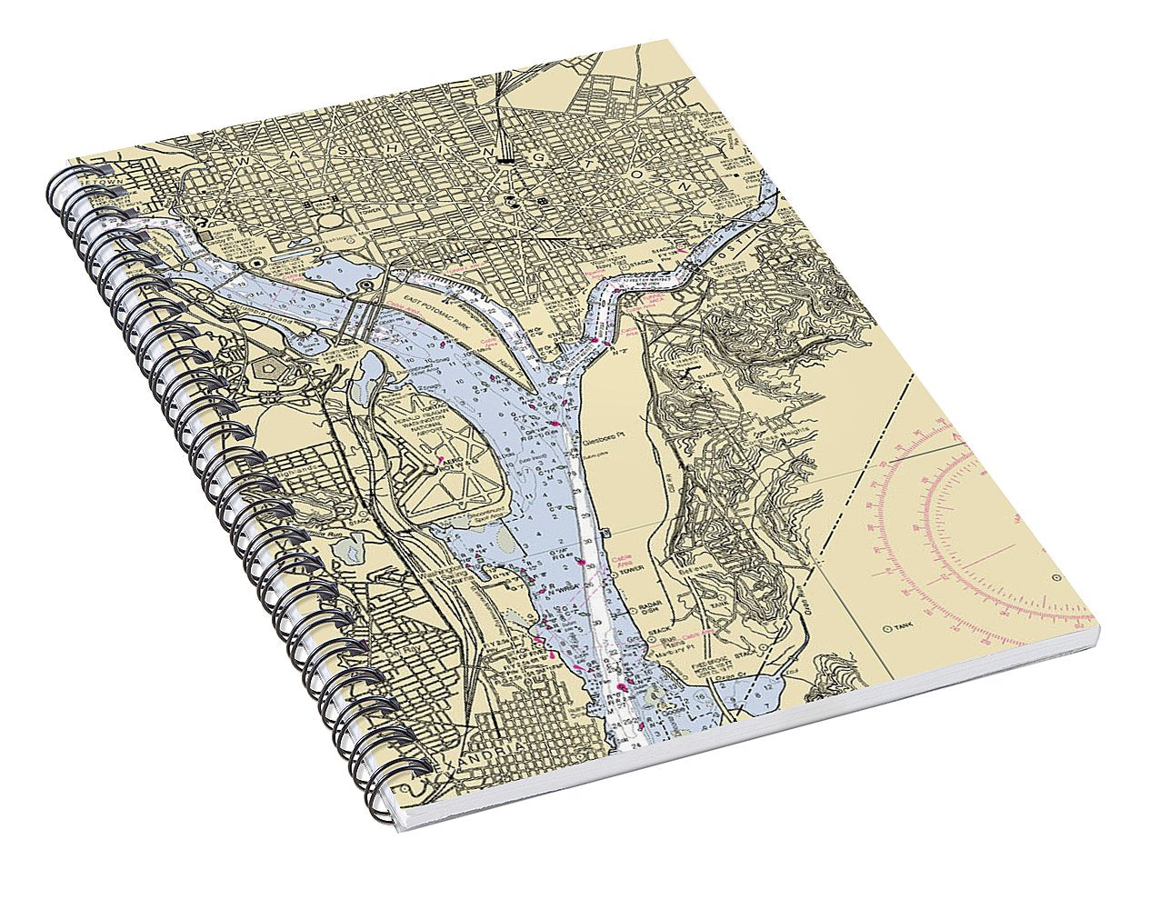 Washington Dc-virginia Nautical Chart - Spiral Notebook