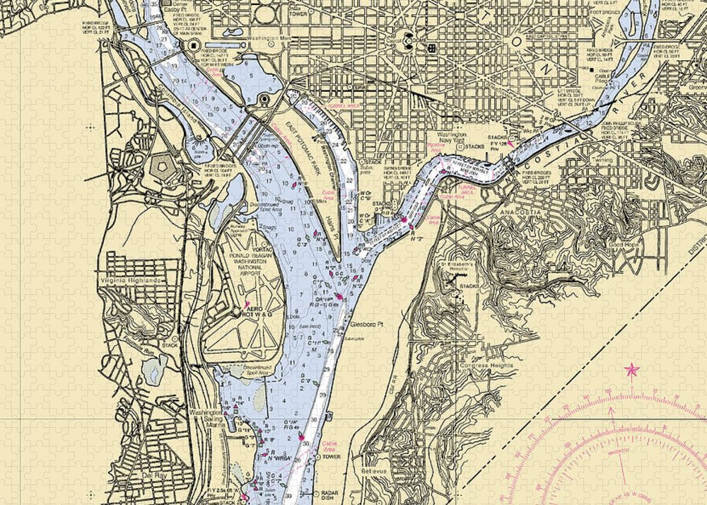 Washington Dc-virginia Nautical Chart - Puzzle