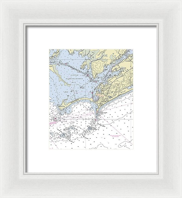 Watch Hill Rhode Island Nautical Chart - Framed Print