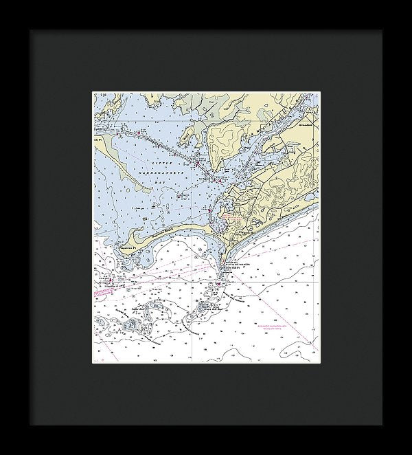 Watch Hill Rhode Island Nautical Chart - Framed Print