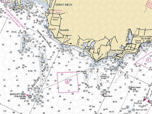Waterford Connecticut Nautical Chart Puzzle