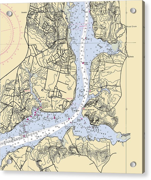 Wellington-virginia Nautical Chart - Acrylic Print