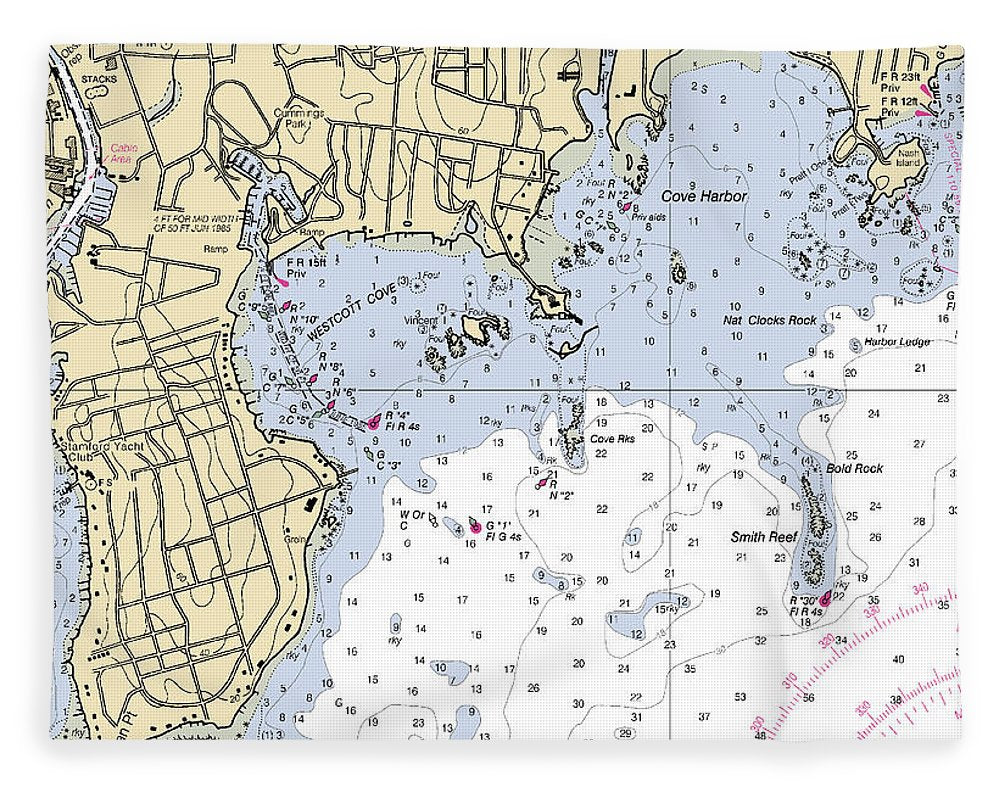 Wescott-connecticut Nautical Chart - Blanket