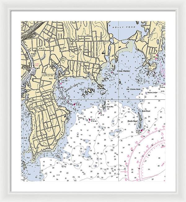 Wescott-connecticut Nautical Chart - Framed Print