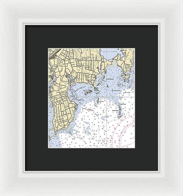 Wescott-connecticut Nautical Chart - Framed Print