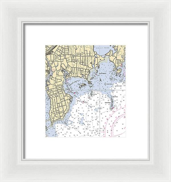 Wescott-connecticut Nautical Chart - Framed Print