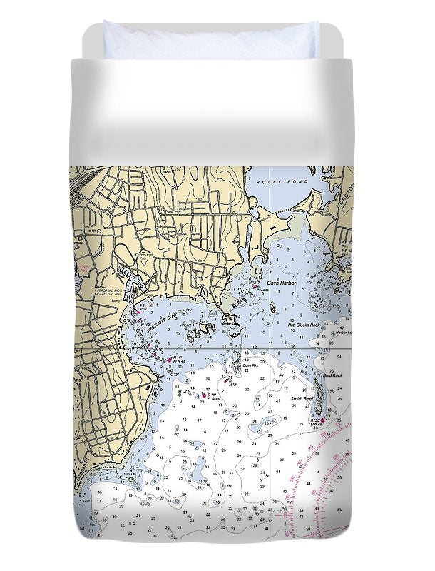 Wescott-connecticut Nautical Chart - Duvet Cover