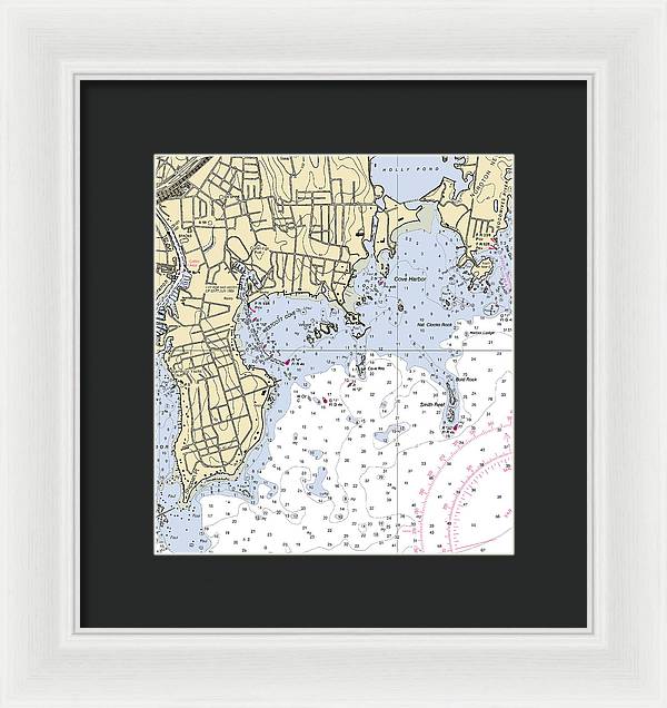 Wescott-connecticut Nautical Chart - Framed Print