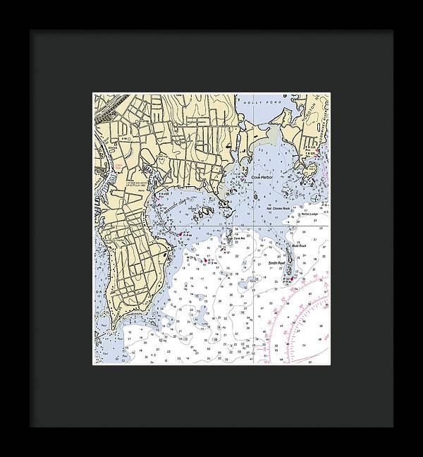 Wescott-connecticut Nautical Chart - Framed Print