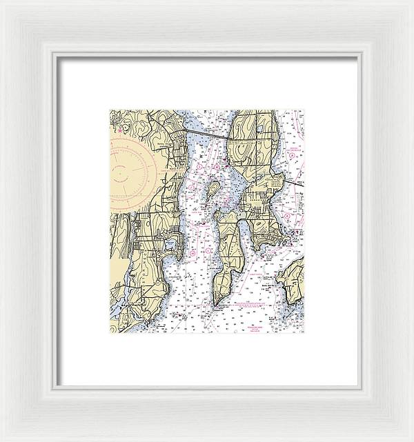 West Passage-rhode Island Nautical Chart - Framed Print